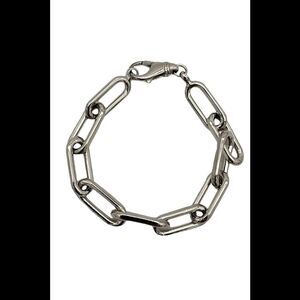 Silver Style Sterling Silver Filled Paperclip Bracelet Silver